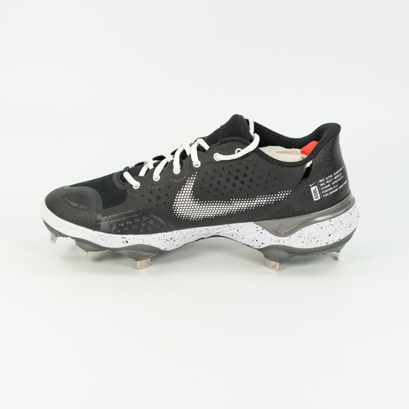 Nike Alpha Huarache Elite 3 Low 'Black White' CK0746-010 Baseball Cleats - Picture 3 of 8